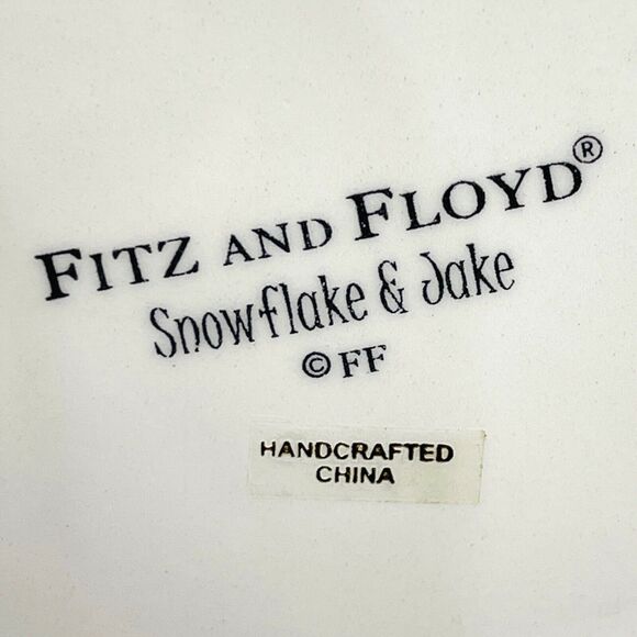 Snowflake And Jake Fitz And Floyd Candy Bowl Serving Christmas Dog Reindeer - Picture 13 of 16